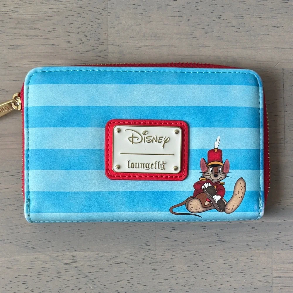 Disney Loungefly Dumbo Blue Wallet with Red Zip - Picture 3 of 6